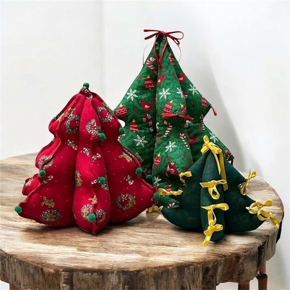 Festive Fabric Christmas Tree Decor Set